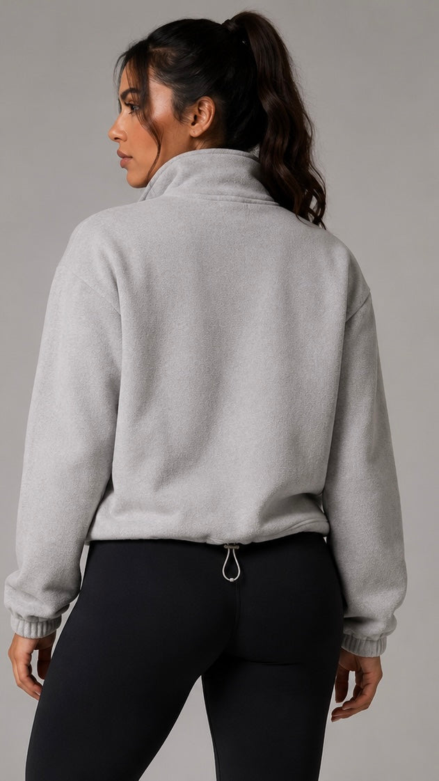Woolly Grey Quarter Zip Jo