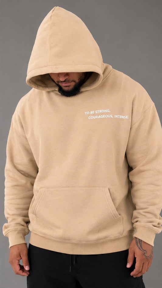Mana Cream Hoodie No Draw String