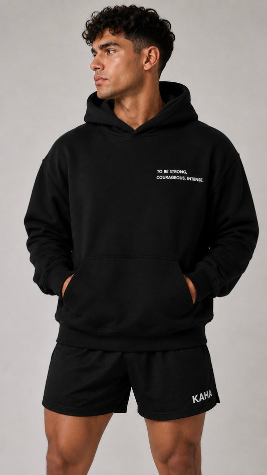 Mana Black Hoodie - No draw String