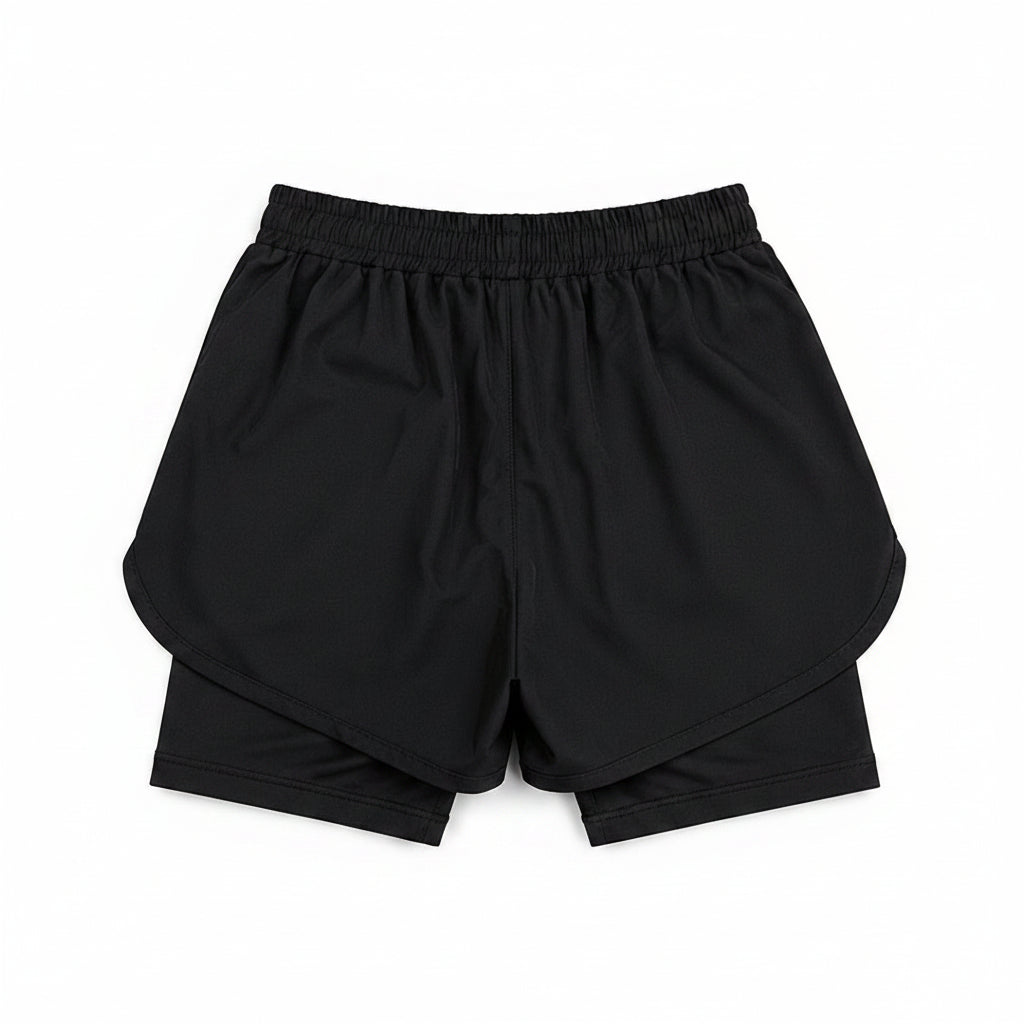 Mens Training Shorts- Black & Black