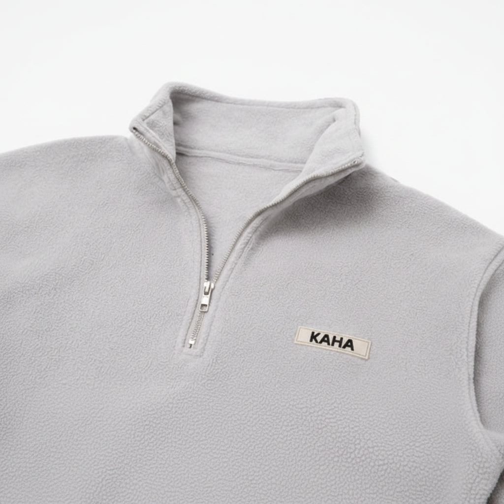 Woolly Grey Quarter Zip Jo