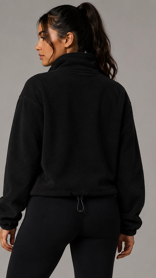 Woolly Black Quarter Zip Jo