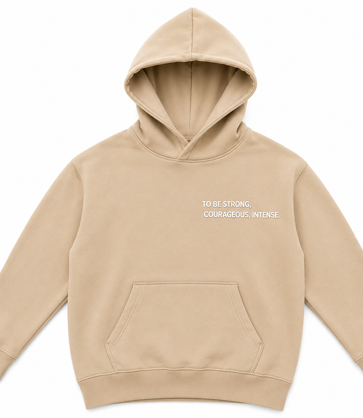 Mana Cream Hoodie No Draw String