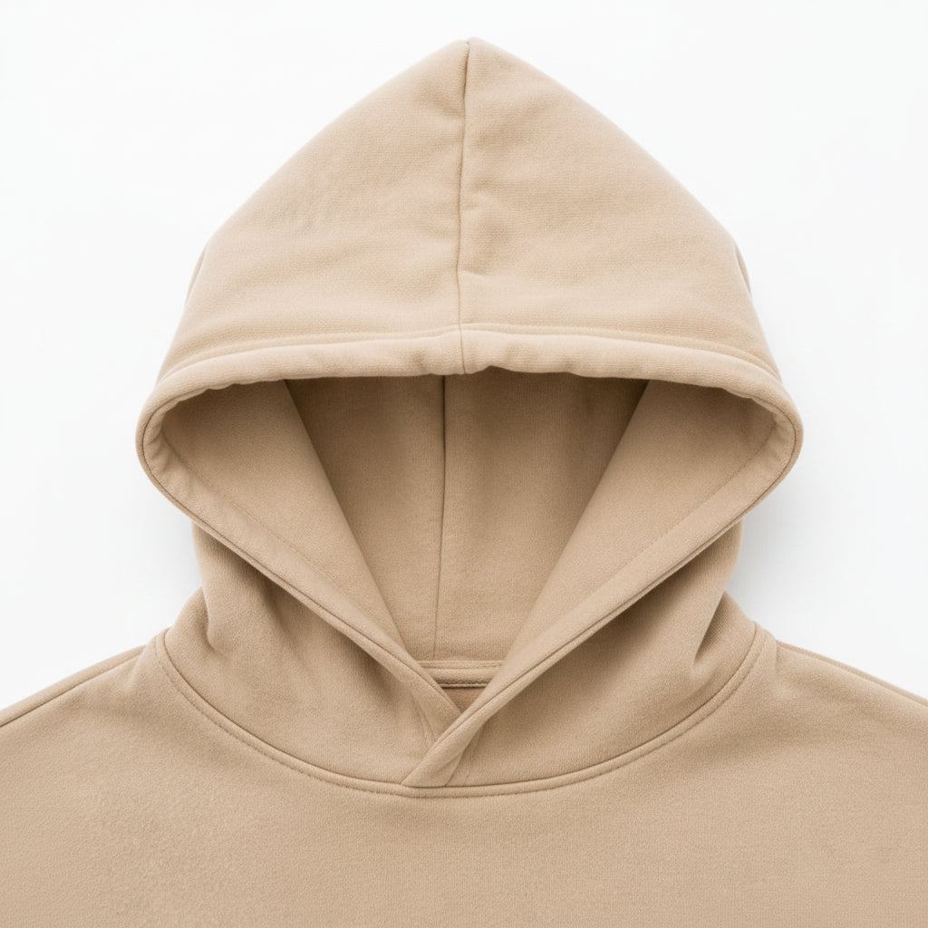 Mana Cream Hoodie No Draw String