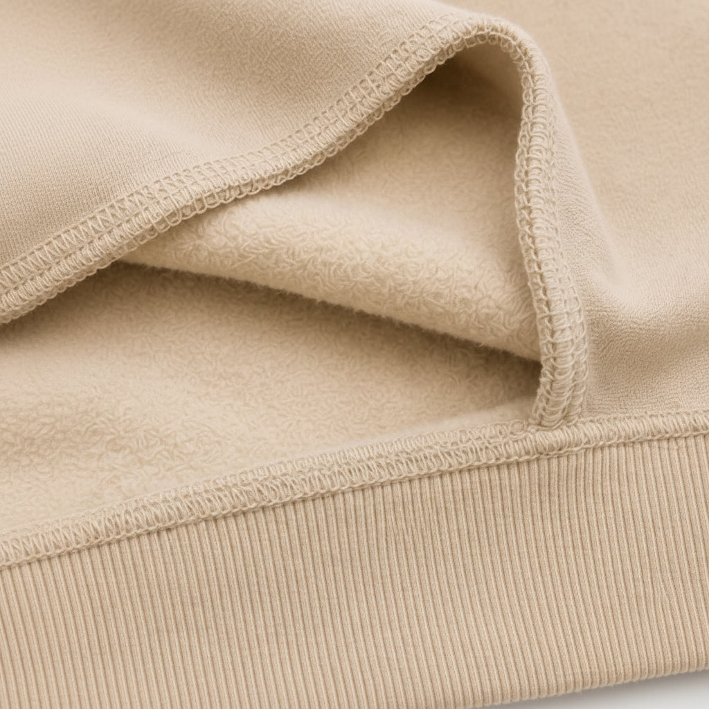 Mana Cream Hoodie No Draw String