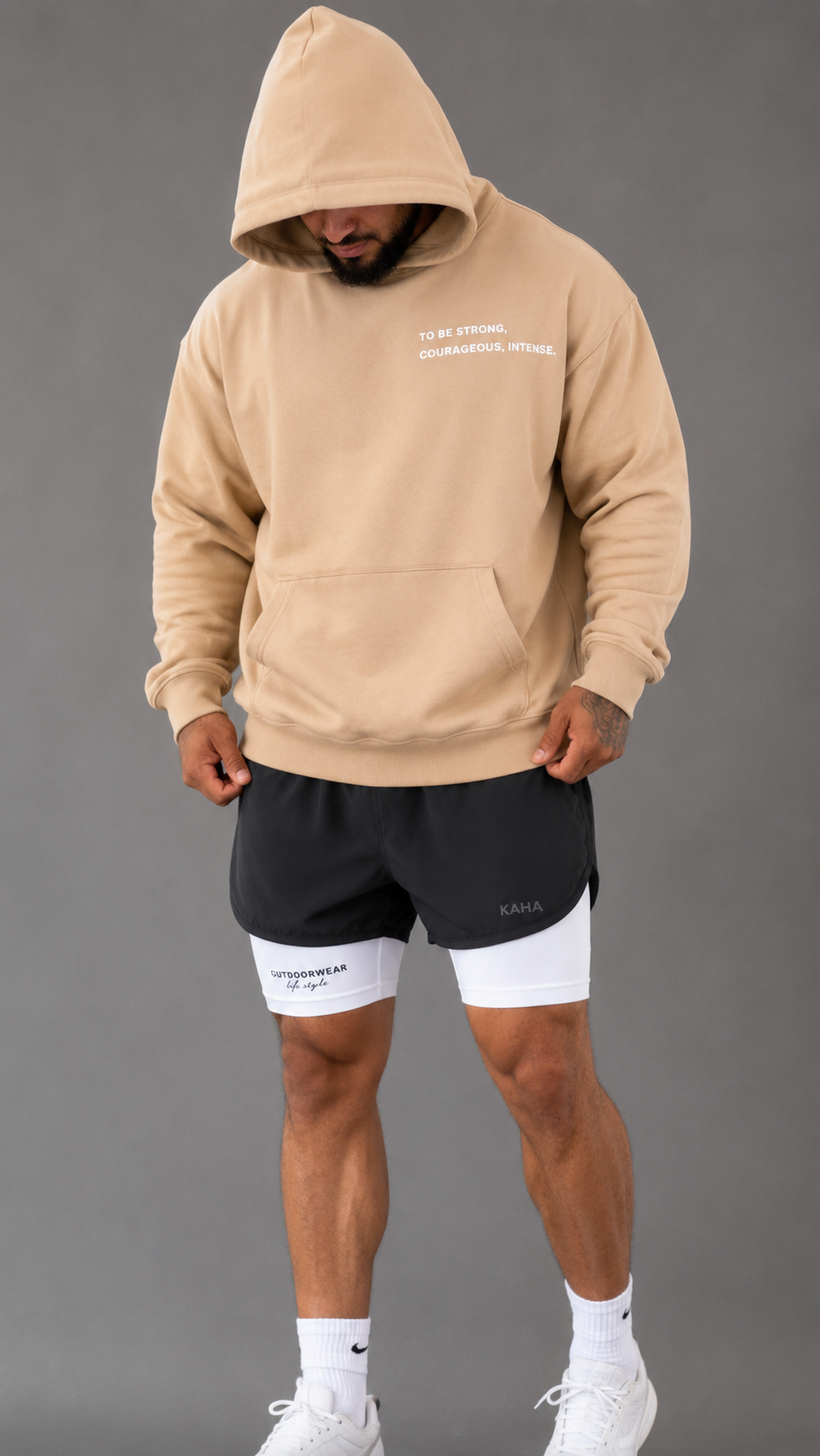 Mens Training shorts - Black & White