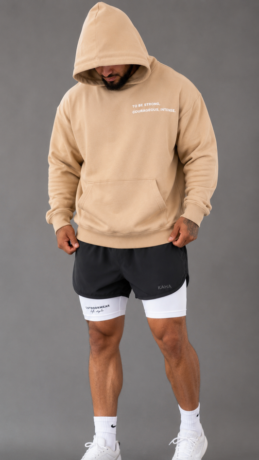 Mens Training shorts - Black & White