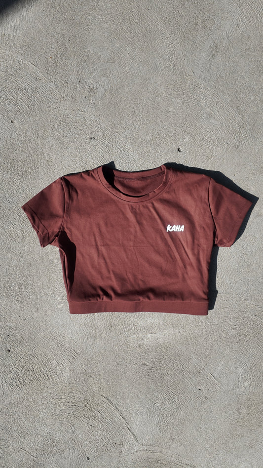 KAHA Chocolate Cropped T-Shirt